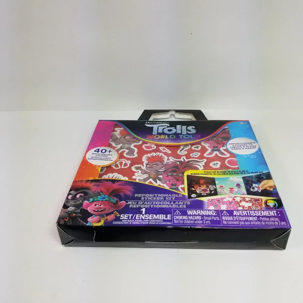 Trolls World Tour 40+ repositionable stickers